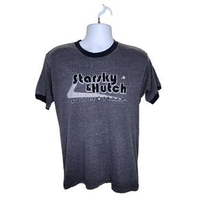 Vintage Y2K Starsky and Hutch Police Squad Movie Short Sleeve Ringer TShirt Mens